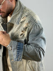 Giacca Denim Distressed