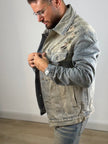 Giacca Denim Distressed